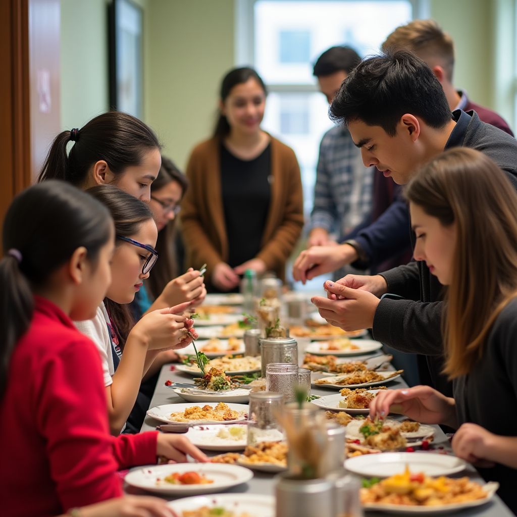 Cultural exchange event between domestic and international students