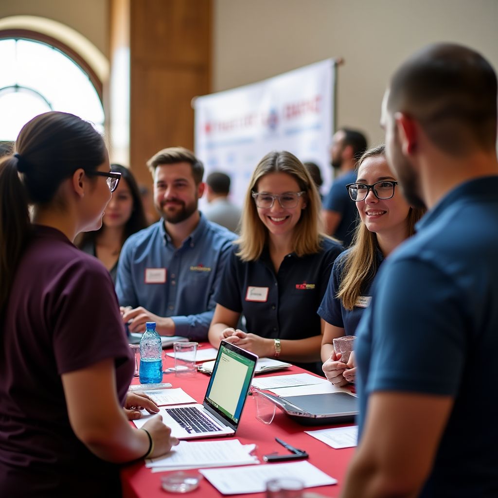 Student Life Australia team at university fair