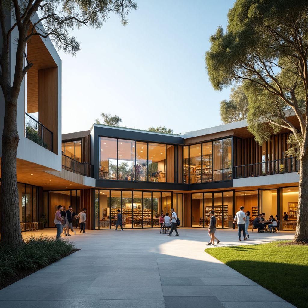 University facilities including libraries and sports centers