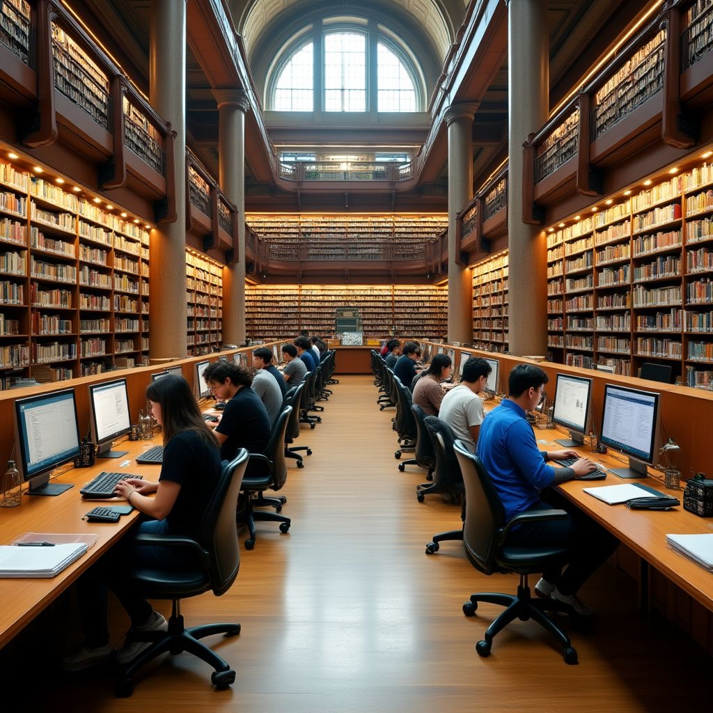 University library study spaces